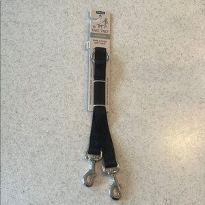 2 dog Black Dog Leash Extension